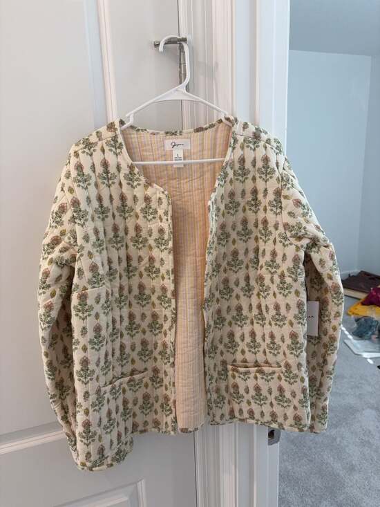 Japna Jackets & Blazers - Japna Floral Quilted Cotton Jacket Size L